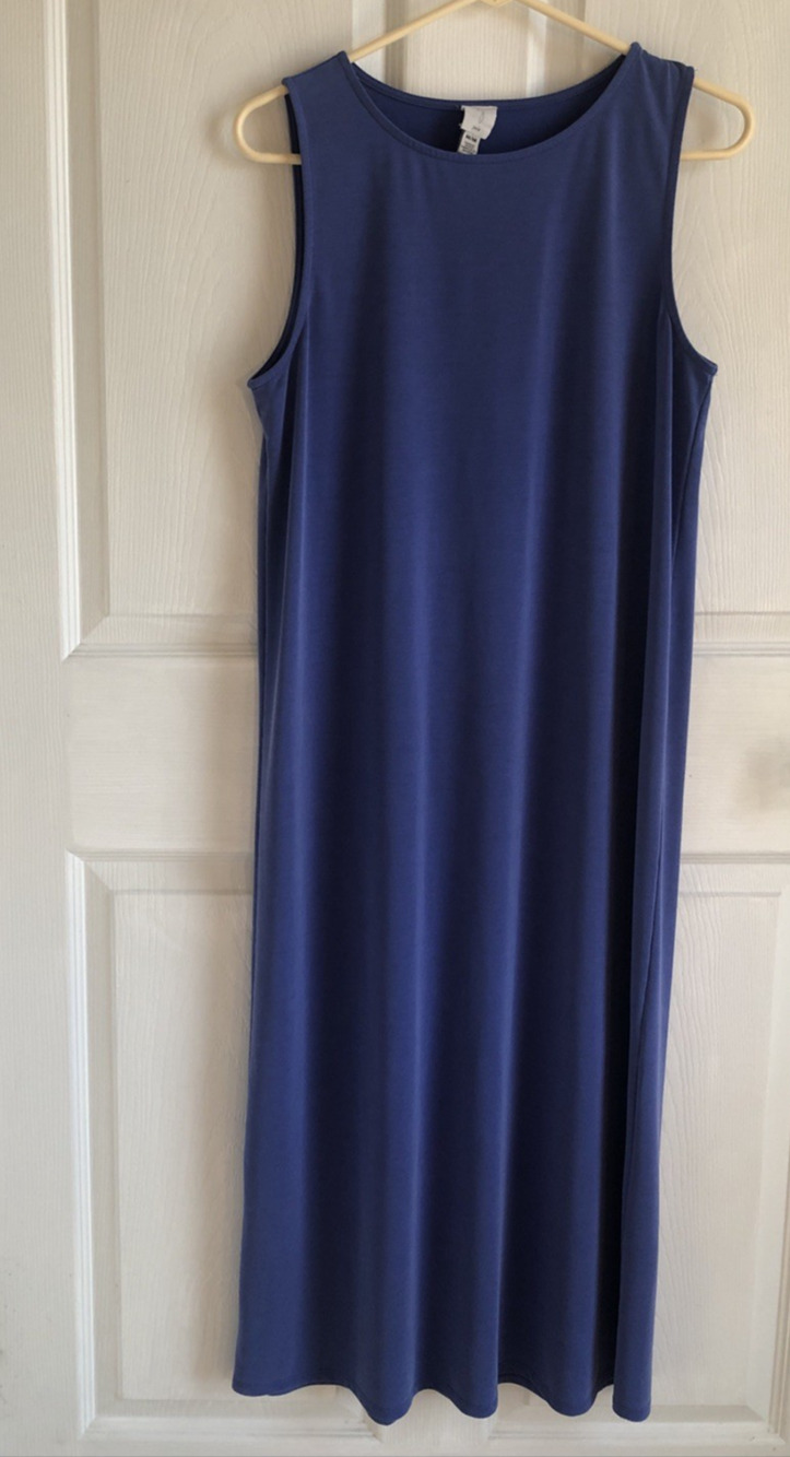 Joie Tank Maxi Dress M Blue Sleeveless scoopneck stretch Casual vacation work